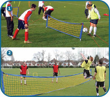 Voetvolleyset Senior: 9 meter breed, 120cm  hoog