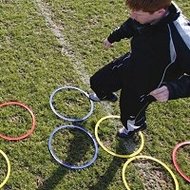 Set van 12Trainingsringen of hoepels:Â 12 stuks in 3 kleuren