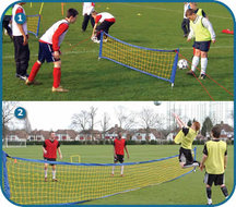 Voetvolleyset Senior: 9 meter breed, 120cm  hoog